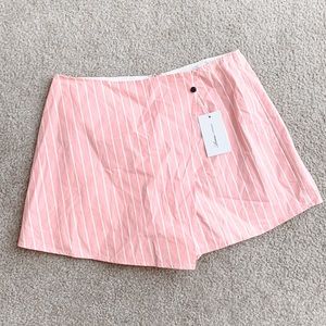 Lovers + Friends white pink striped skirt